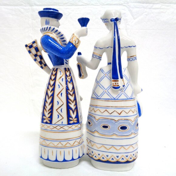 Hollóháza Porzellan Hungary Porcelain Hunting Couple Figure Hollohaza - Picture 3 of 8